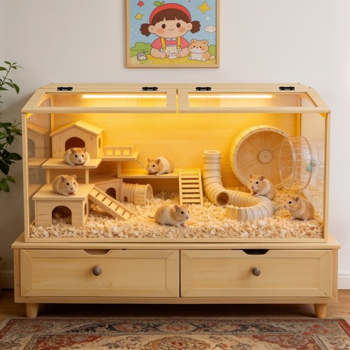 Gabbia per roditori legno - , xxl